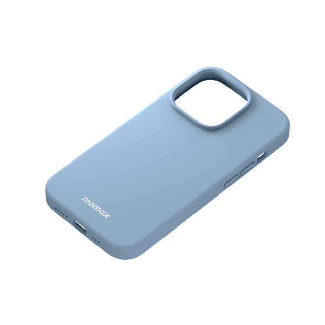 Momax iphone 14 pro 6.1'' silicone magnetic case light blue