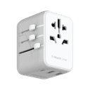 Momax 1-world 20w 3 port ac travel charger white