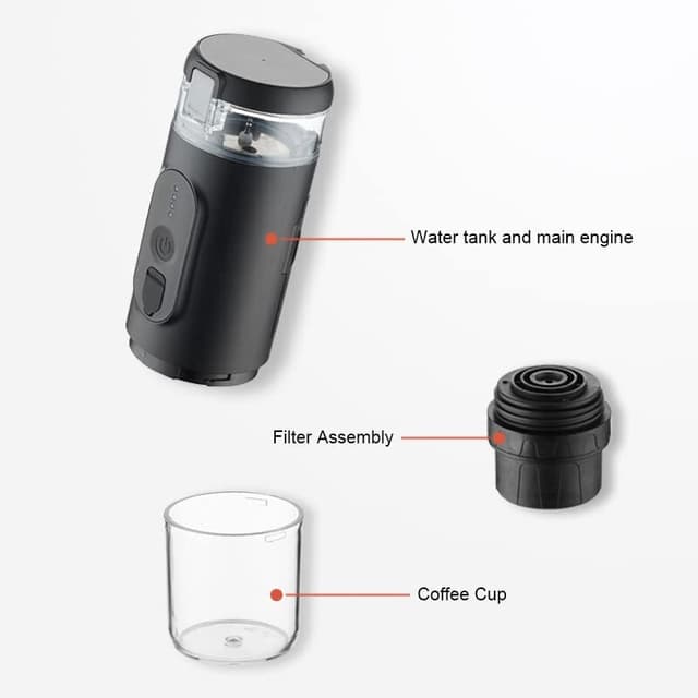Portable Heating Water Mini Espresso Coffee Machine CF-1801BGC