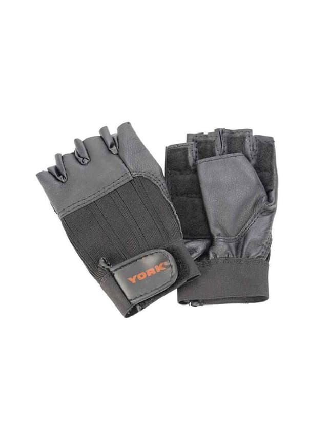قفازات رفع الاثقال جلد قياس S يورك فيتنيس York Fitness Deluxe Leather Workout Glove