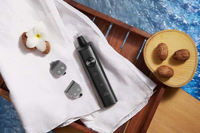 ماكينة حلاقة ذقن متعددة الاستخدامات للرجال أسود شاومي Xiaomi Black Grooming Kit Pro Beard Trimmer for Men