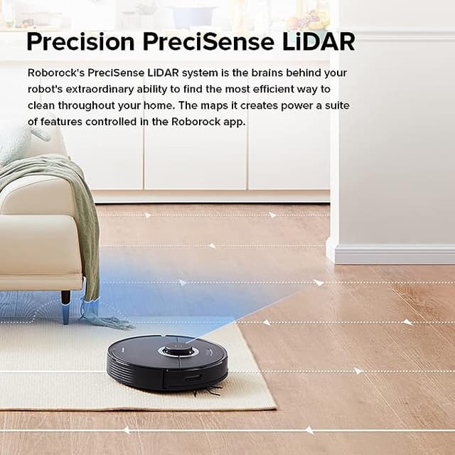 Roborock Q7 Max Robot Vacuum Cleaner with Mop, 4200Pa Strong Suction, Lidar Navigation, Multi-Level Mapping, No-Go&No-Mop Zones, 180mins Runtime, Works with Alexa, Perfect for Pet Hair