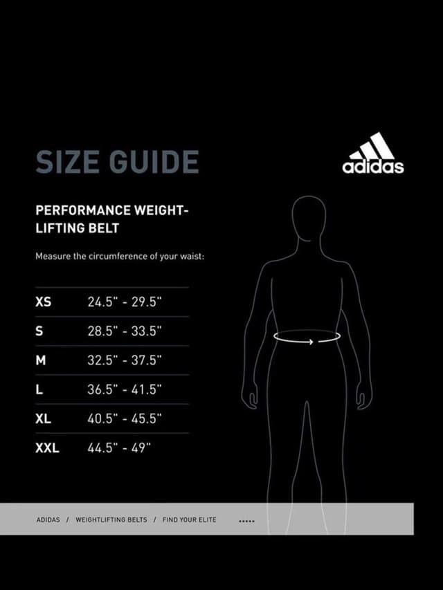 حزام رفع الاثقال قياس M أسود اديداس Adidas Performance Weightlifting Belt Color BlackSize M
