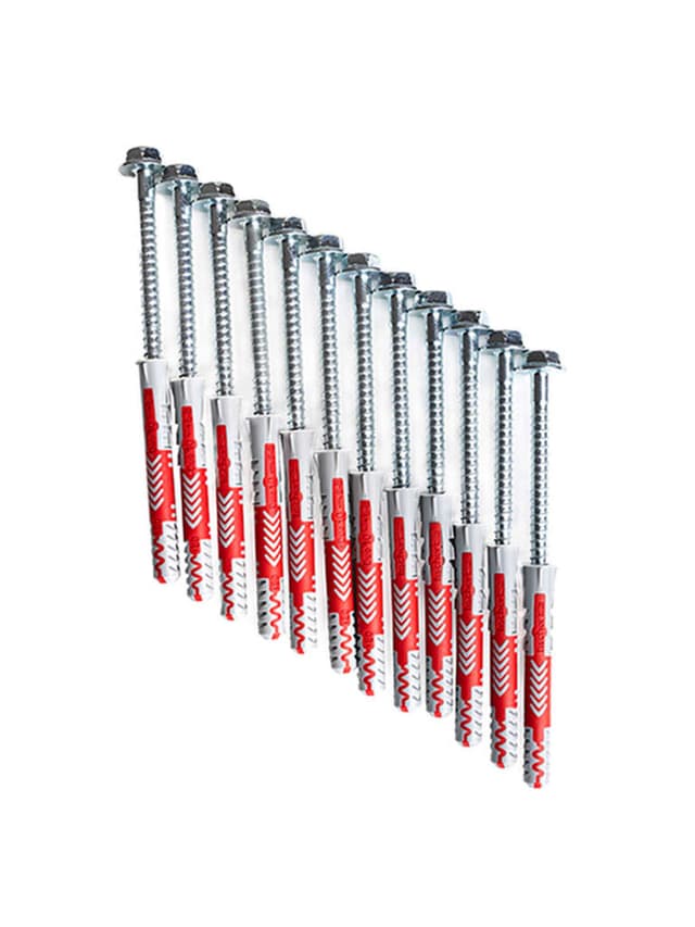 مجموعة براغي توسيع مع دبابيس تثبيت مقاس 10×80مم 12 قطعة من بنشك BenchK 10 x 80 Expansion Plugs Screws | 12 pcs