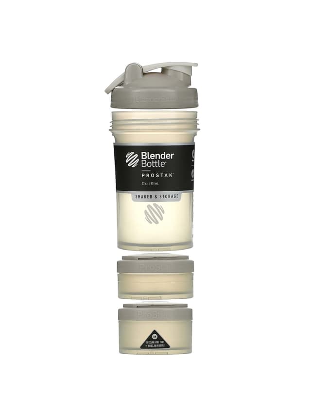 Blender Bottle ProStak Shaker Bottle | 22 oz (651 ml) Color Smoke Gray