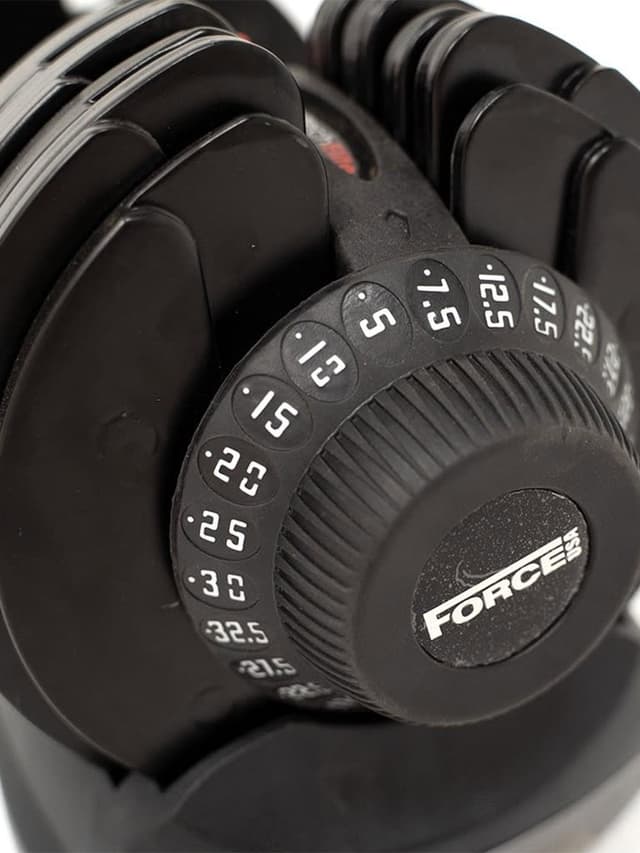 أثقال دمبل قابلة للتعديل 13 مرة بوزن 32.5 كجم قطعة واحدة من فورس Force USA - DialTech Elite 32.5kg Adjustable Dumbbell (single)