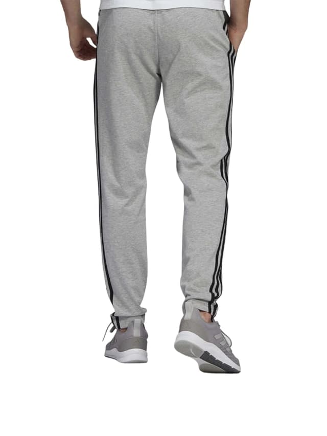 بنطلون اديداس رجالي رياضي قطن وبوليستر سمول رمادي Adidas 3-Stripes Tapered Pants