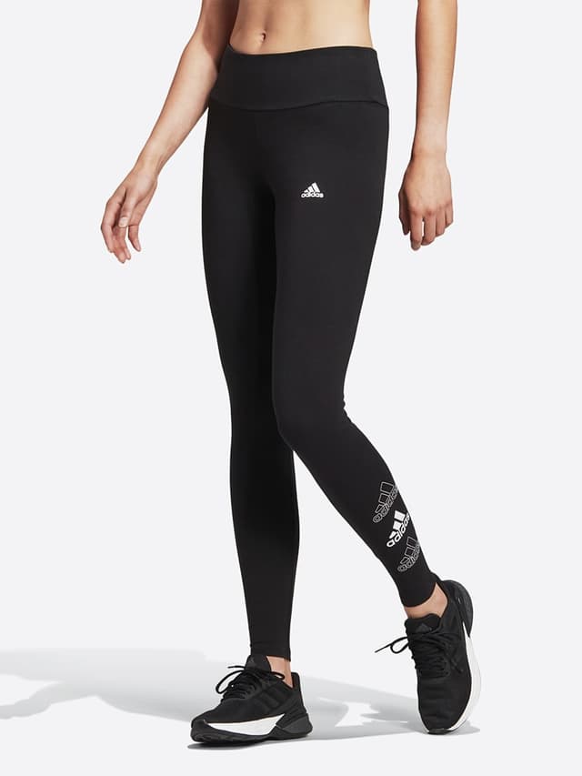 سروال رياضي نسائي مقاس صغير اسود اديداس Adidas Stacked Logo High-Rise Leggings