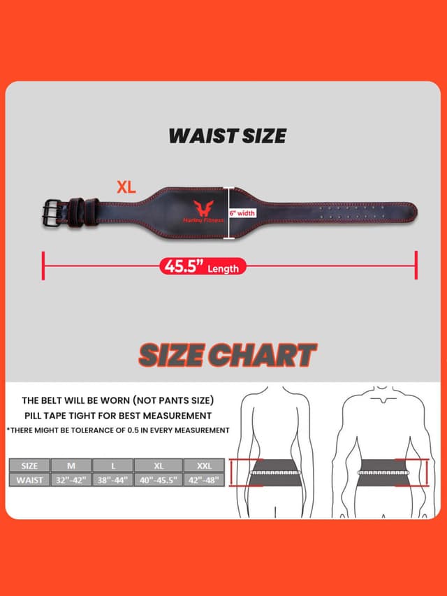 Harley Fitness Weight Lifting Belt Color OrangeSize M