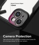 Ringke Fusion-X Compatible with iPhone 15 Case Cover Transparent Hard Back Soft Flexible TPU Bumper Scratch Resistant Shockproof Protection iPhone 15 Back Cover  - Black