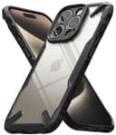 كفر جوال ايفون 15 برو ماكس فيوجن اكس من رينجكي لون أسود Ringke Fusion X Compatible with iPhone 15 Pro Max Case Cover