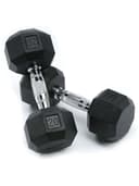 SPRI Deluxe Rubber Dumbbells Weight 20 LB