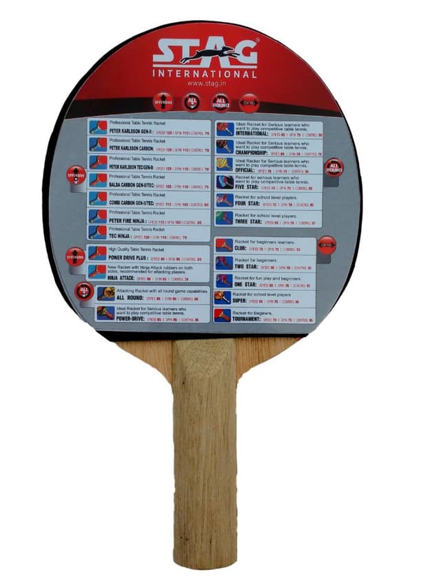 مضرب تنس الطاولة موديل كلوب من ستاج Stag Club Table Tennis Racket