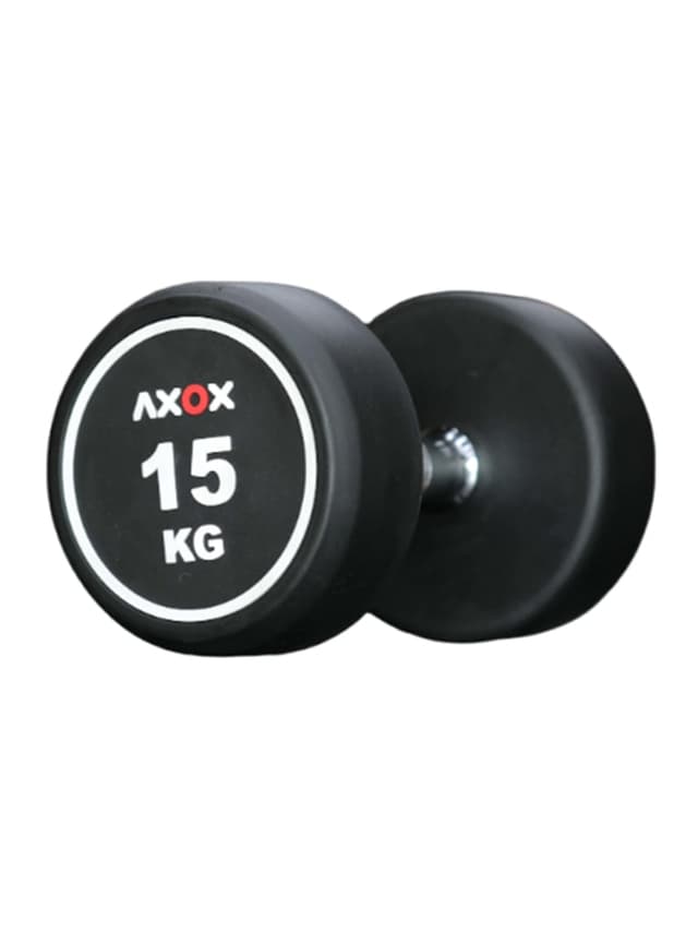 طقم دنابل بأوزان 2.5 حتى 25 كجم لون أسود من اكسوكس فيتنس Axox Fitness Round Dumbbell