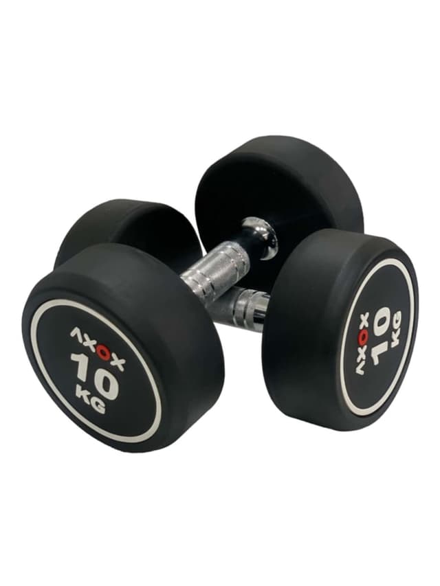 طقم دنابل بأوزان 2.5 حتى 25 كجم لون أسود من اكسوكس فيتنس Axox Fitness Round Dumbbell