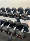 طقم دنابل بأوزان 2.5 حتى 25 كجم لون أسود من اكسوكس فيتنس Axox Fitness Round Dumbbell