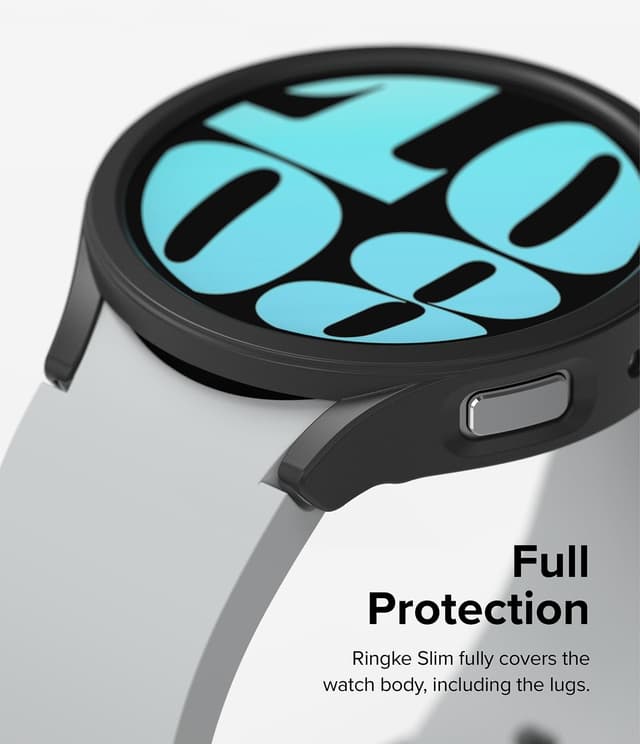 كفر ساعة سامسونغ جالاكسي واتش 6 40 مم من رينجكي لون شفاف وأسود مت Ringke Slim Case Compatible with Samsung Galaxy Watch 6