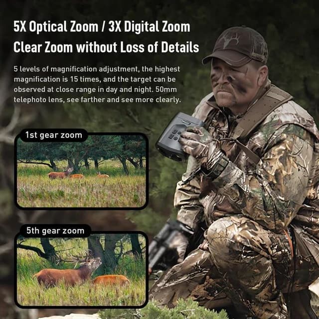 منظار دربيل ليلي 5X ابكسل مع ميزة التسجيل Apexel NV009 Owl-inspired HD Digital Night Vision Goggles