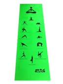 سجادة يوغا 61 × 183 سم أخضر  مع رسومات ستاج  Stag Asana Printed Yoga Mat Size 4 mmColor Green