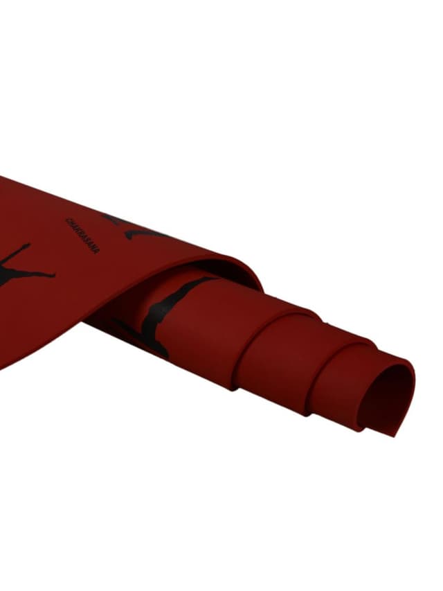 Stag Asana Printed Yoga Mat Size 4 mmColor Red