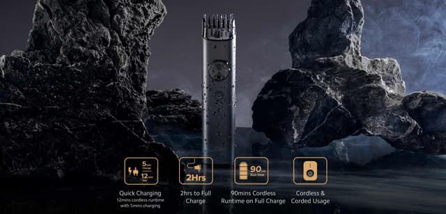 ماكينة حلاقة ذقن متعددة الاستخدامات للرجال أسود شاومي Xiaomi Black Grooming Kit Pro Beard Trimmer for Men