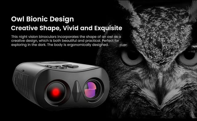 منظار دربيل ليلي 5X ابكسل مع ميزة التسجيل Apexel NV009 Owl-inspired HD Digital Night Vision Goggles