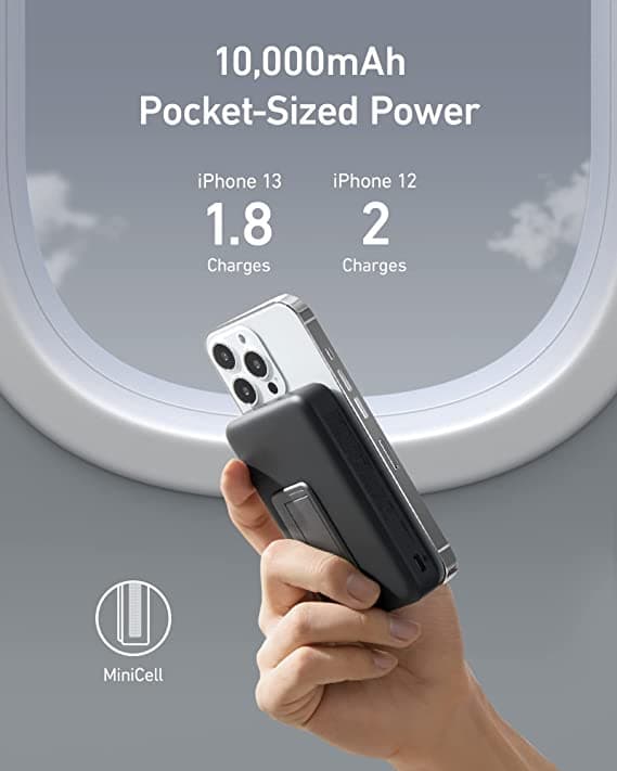 باور بانك شاحن ايفون لاسلكي مغناطيسي انكر 10000 مللي أمبير Anker PowerCore 633 MagGo