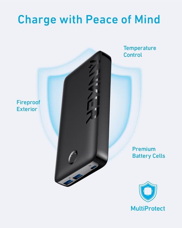 Anker 335 20W Power Bank (PowerCore 20K) 20000Mah Black 