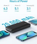 Anker 335 20W Power Bank (PowerCore 20K) 20000Mah Black 