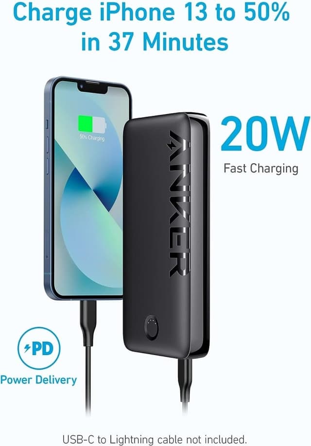 Anker 335 20W Power Bank (PowerCore 20K) 20000Mah Black 
