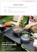 مطبخ متنقل مع موقد غاز للرحلات صغير مدمج على شكل صندوق تخزين 60 لتر Outdoor Camping Kitchen Station with Integrated Stove