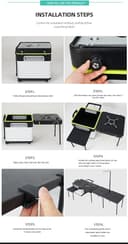 مطبخ متنقل مع موقد غاز للرحلات صغير مدمج على شكل صندوق تخزين 60 لتر Outdoor Camping Kitchen Station with Integrated Stove