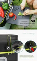 مطبخ متنقل مع موقد غاز للرحلات صغير مدمج على شكل صندوق تخزين 60 لتر Outdoor Camping Kitchen Station with Integrated Stove