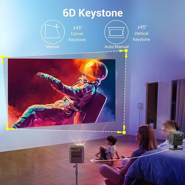 بروجكتر للجوال باينتك محمول 1080 بكسل Byintek P19 Smart Mini Portable Pocket Projector