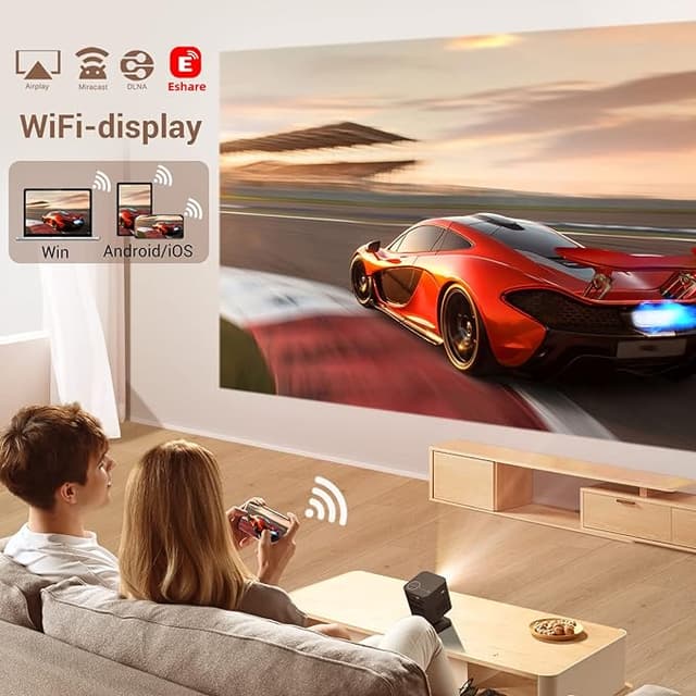 بروجكتر للجوال باينتك محمول 1080 بكسل Byintek P19 Smart Mini Portable Pocket Projector