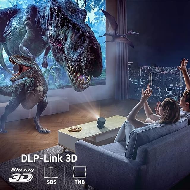 بروجكتر للجوال باينتك محمول 1080 بكسل Byintek P19 Smart Mini Portable Pocket Projector