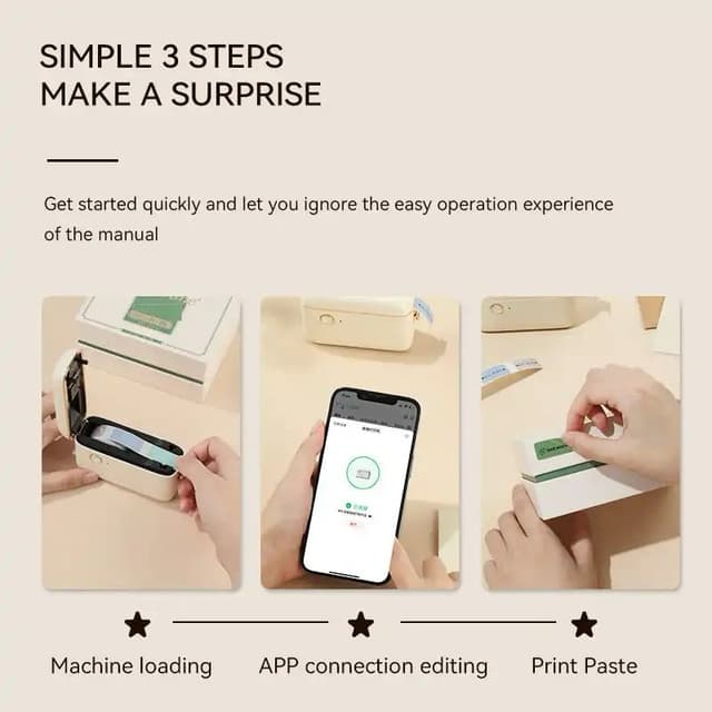 طابعة استكرات لاصقة جوال بلوتوث نيمبوت 1000 مللي أمبير Niimbot H1S Label Maker Portable Sticker Printer
