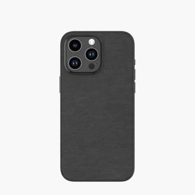 Green Lion Leather Magsafe Case Elegant Design for iPhone 15Pro Max - Black