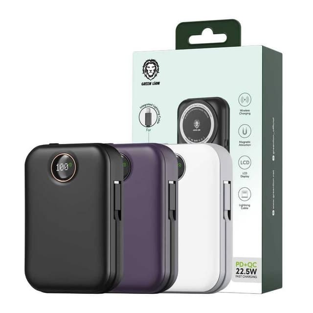 Green Lion Monaco Magsafe Power Bank 20000mAh PD+QC 22.5W - White