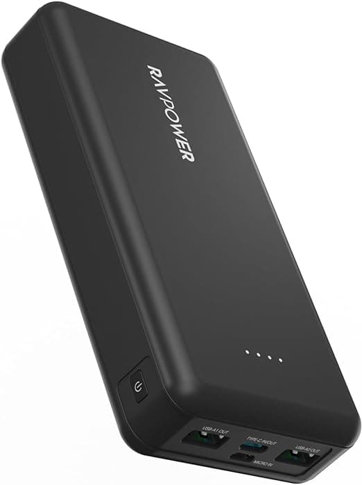 RAVPower RP-PB1216 PD Pioneer 20000mAh 15W 4 Ports Power Bank - Black