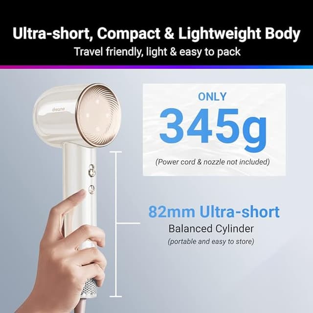 مجفف شعر استشوار شعر دريمي 1600 واط مع سرعتين وأربع درجات حرارة Dreame Hair Glory High-Speed Hair Dryer