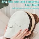 Wownect (Pack of 2) Reusable Face Towel Masks Cold Hot Anti-Aging Facial Steamer Towel Mask Moisturizing Rejuvenation Beauty Skin Care Spa Towels Facial Spa Kit for Women Girls Home & Beauty Salon