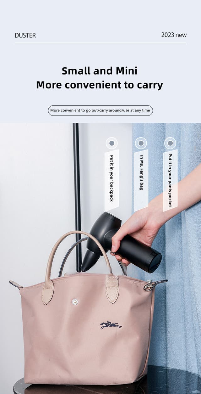 منفاخ هواء صغير محمول 4 سرعات 2000 مللي أمبير Wireless Dust Blower Handheld Turbine Fan