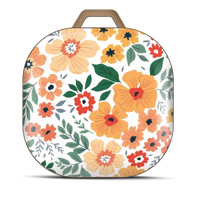 O Ozone Case for Samsung Galaxy Buds 2 Pro (2022) / Galaxy Buds 2 (2021) / Galaxy Buds Pro (2021) / Galaxy Buds Live (2020) Cute Patterns Hard Shell Protective Cover with Key Chain for Girls Women- Off white