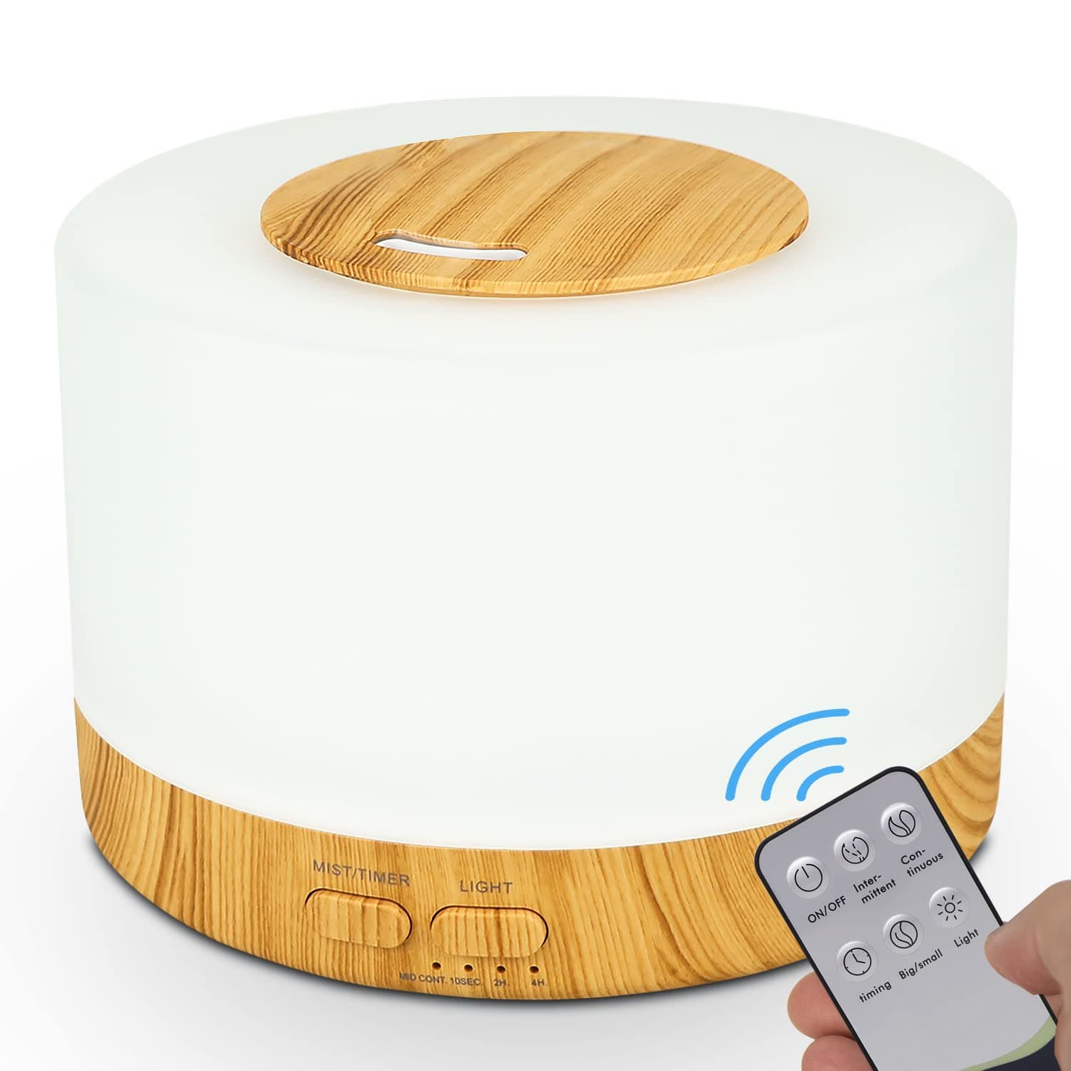 O Ozone 700ml Essential Oil Diffuser, Premium 5 In 1 Ultrasonic Aromatherapy Aroma Oil Diffuser Humidifier Remote Aroma Diffuser With Auto Shut-off Function, 7 Color Light High/Low Mist Timer Diffuser for Home Bedroom Office-