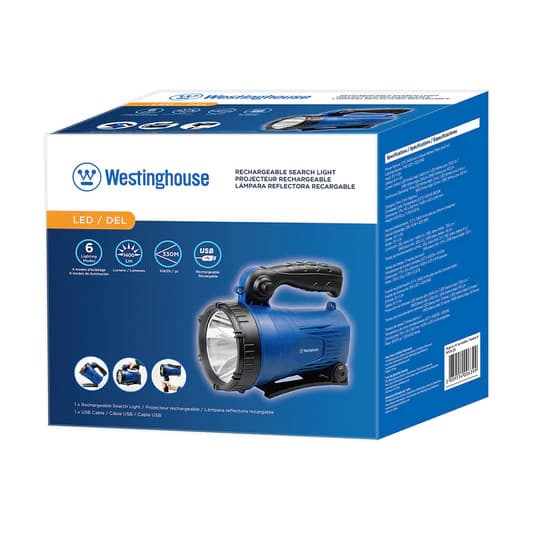 كشاف يدوي خارجي للرحلات قابل لإعادة الشحن 1400 لومن 5400 مللي أمبير Westinghouse WF216 Rechargeable Work Light