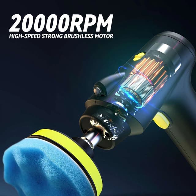 Portable 4000mah Rechargeable Polishing Machine Dual Action Cordless Car Polisher