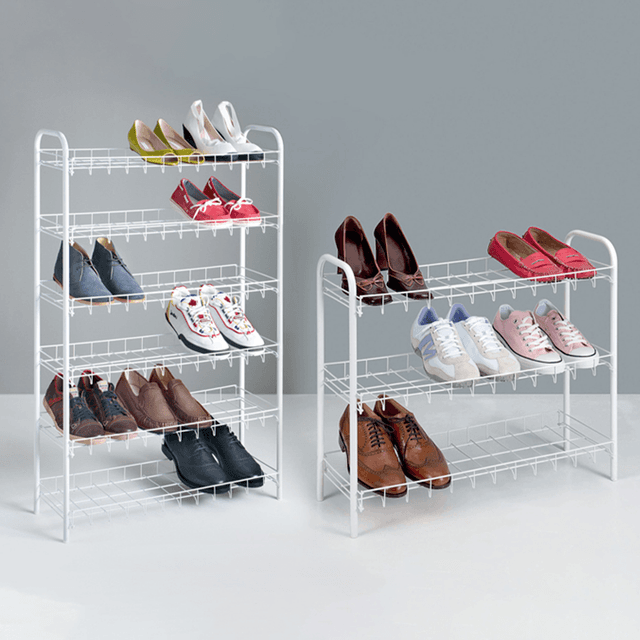 Metaltex 8 Tier Shoe Rack Silver Steel