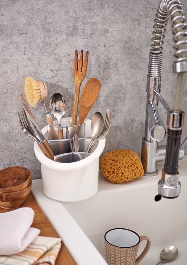 حامل ملاعق بلاستيك صناعة ايطاليا أبيض سنيبس Snips Cutlery Drainer