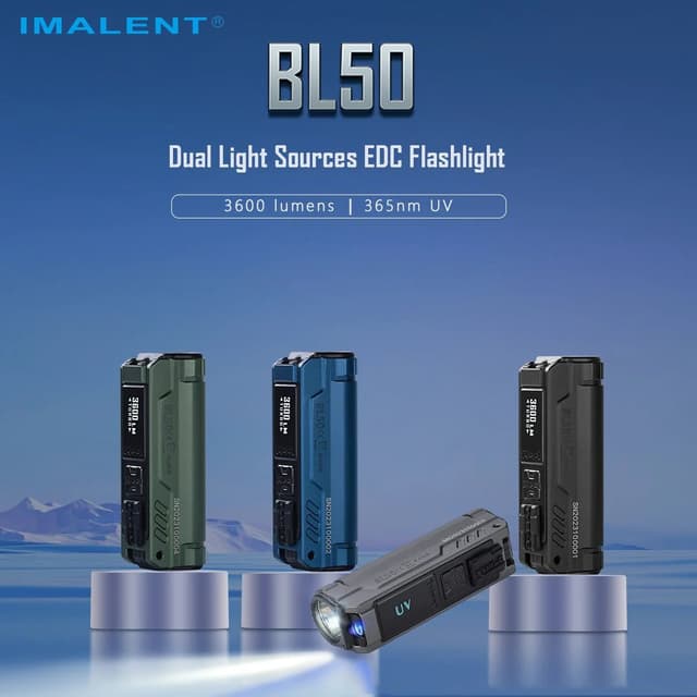 Imalent Dual Light Sources EDC Flashlight BL50